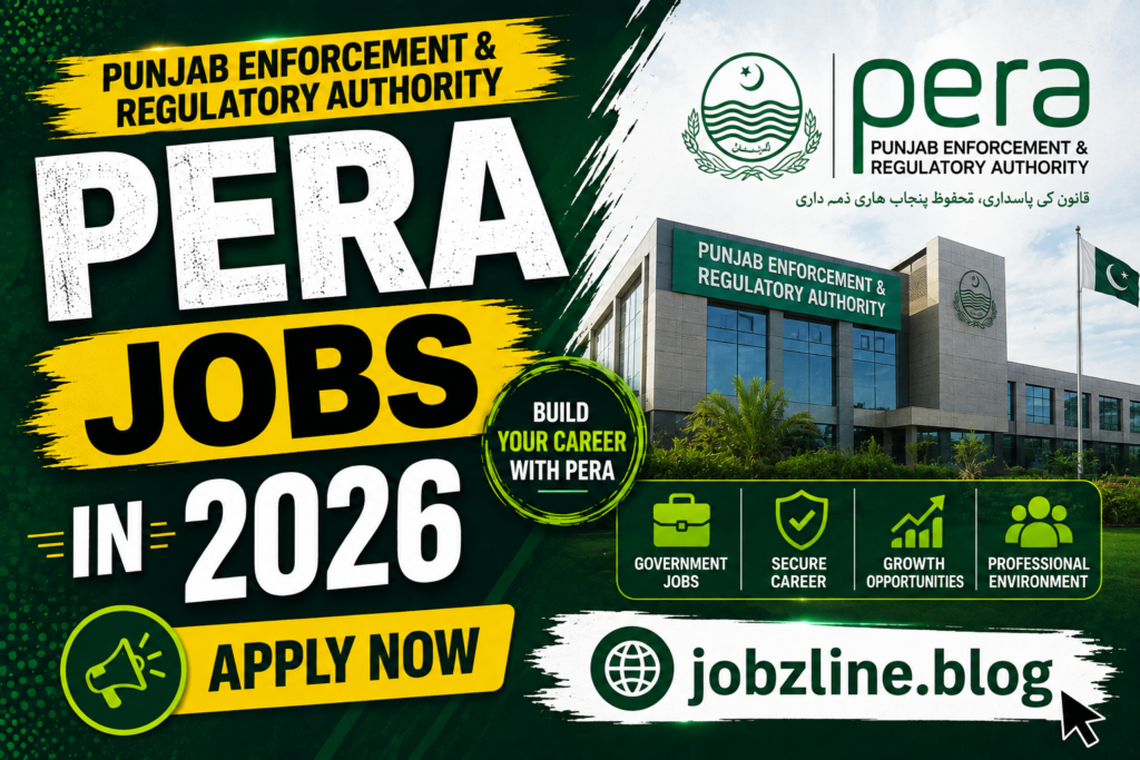 Punjab Enforcement & Regulatory Authority PERA Jobs in 2026