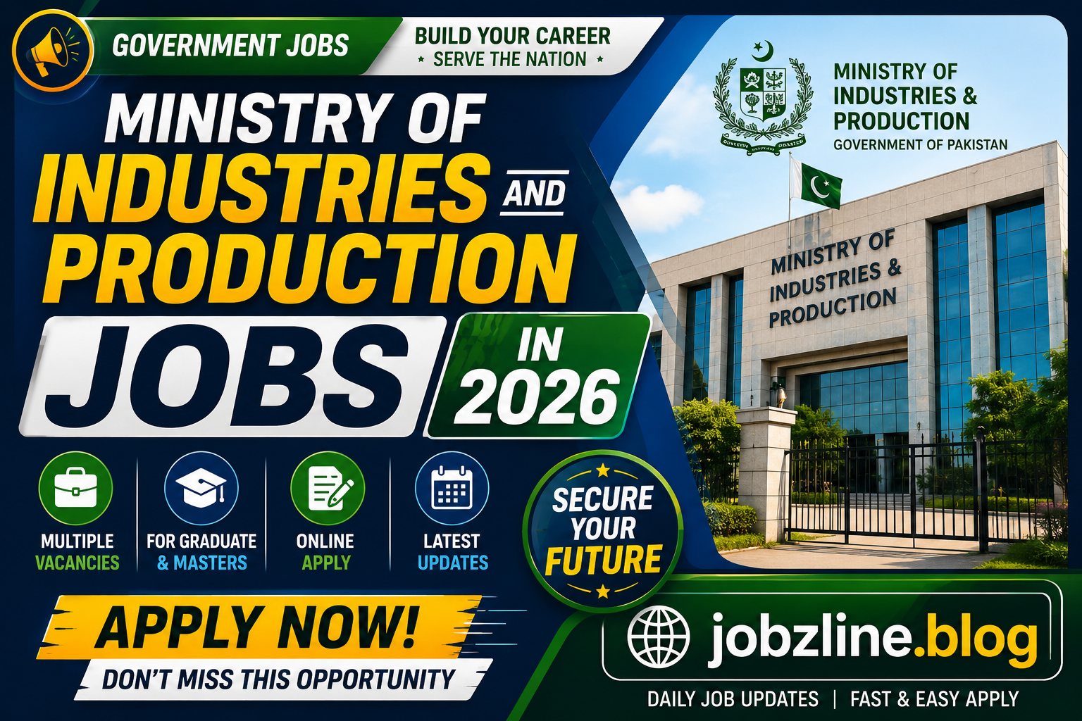 Ministry of Industries and Production Jobs in 2026