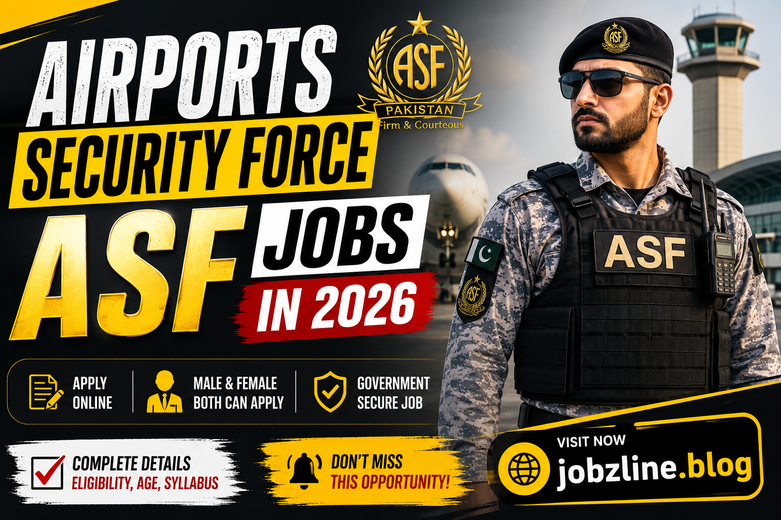 Airports Security Force ASF Jobs in 2026